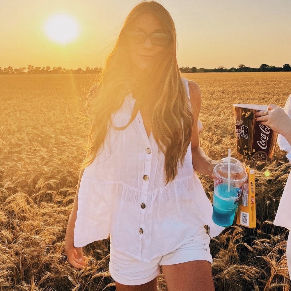 Zara Linen Flowy Tank Blouse